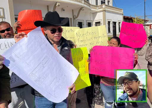 La clausura de una obra vinculada al diputado Tony Flores provocó versiones encontradas con el Ayuntamiento de Sabinas y una manifestación pacífica frente