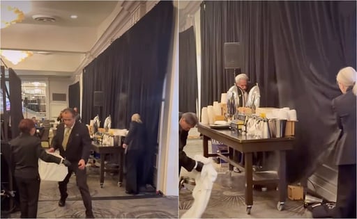 Un incidente en la sala de prensa de los Globos de Oro 2026 generó preocupación momentánea, luego de que una cortina casi se incendiara, sin que se registraran