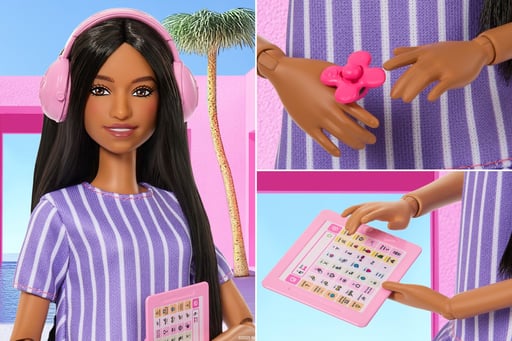 Mattel, en colaboración con la Red de Autodefensa del Autismo, presenta la primera Barbie autista, diseñada para fomentar la representación inclusiva.