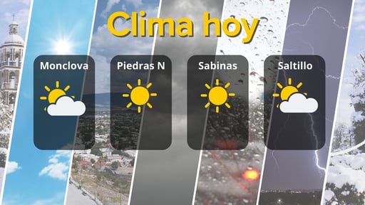 El norte de Coahuila registrará condiciones mayormente estables, con cielos soleados a parcialmente nublados, temperaturas templadas y vientos