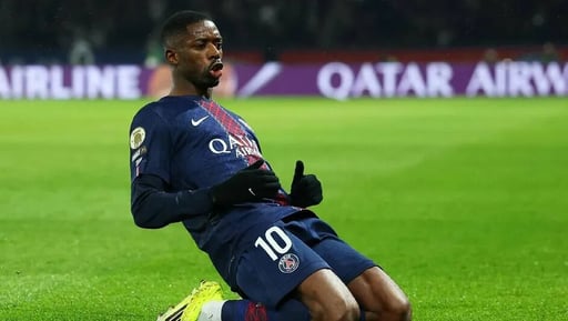    Ousmane Dembélé fue la gran figura del París Saint-Germain con un doblete, incluyendo un golazo de vaselina, que le dio la victoria al equipo de Luis