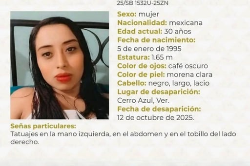 Autoridades confirmaron la identificación forense de Azucena Hernández, desaparecida en 2025, tras ser localizada en una fosa clandestina en el norte