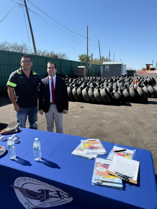 Autoridades municipales de Eagle Pass informaron resultados positivos de la campaña Fight the Bite – Free Tire Campaign, mediante la cual se logró retirar