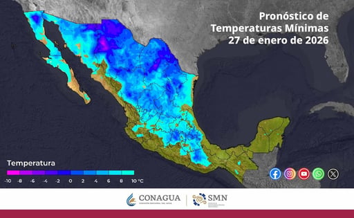 Un evento de Norte provocará vientos intensos, oleaje elevado, lluvias fuertes y temperaturas extremas en diversas regiones, según el pronóstico del Servicio