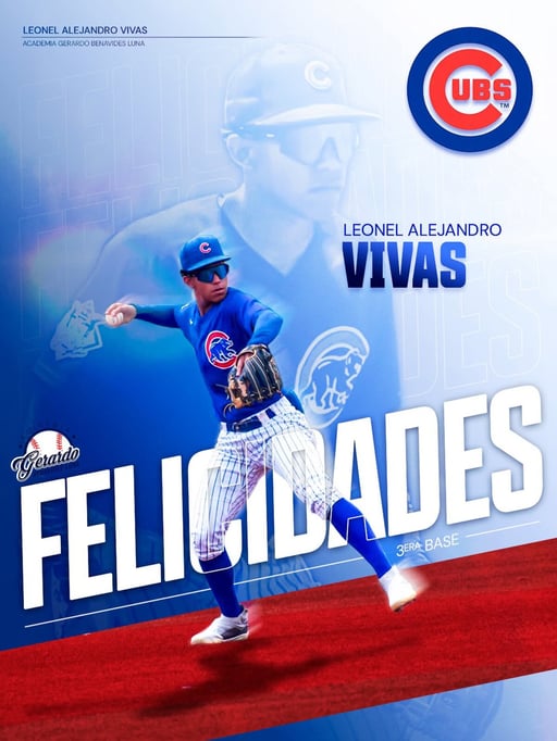    El tercera base mexicano Leónel Vivas da un salto clave en su carrera al ser firmado por la organización de los Chicago Cubs.  Leónel Alejandro Vivas