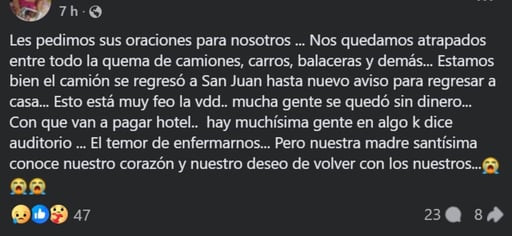 Decenas de ciudadanos de San Pedro, Coahuila, permanecen varados en San Juan de los Lagos tras bloqueos y suspensión del transporte por violencia reciente.