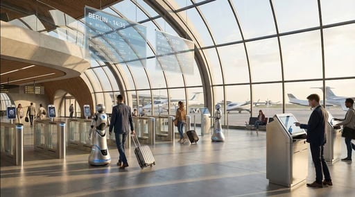 Innovaciones tecnológicas buscan transformar la experiencia en aeropuertos.  En el Mobile World Congress (MWC) de Barcelona, empresas aéreas y tecnológicas