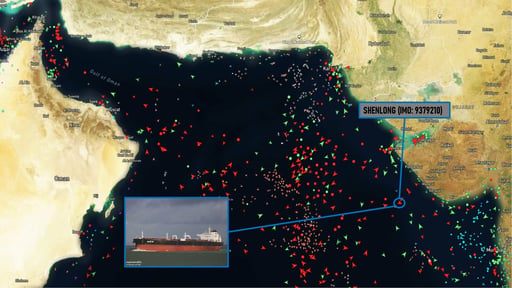Un petrolero griego, con carga de crudo saudita, cruzó el estrecho de Ormuz con destino a India, mientras la guerra Estados Unidos-Irán mantiene bloqueos