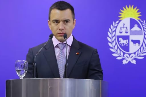 El presidente de Ecuador, Daniel Noboa, rechazó las acusaciones de su homólogo colombiano, Gustavo Petro, sobre supuestos bombardeos en territorio colombiano,