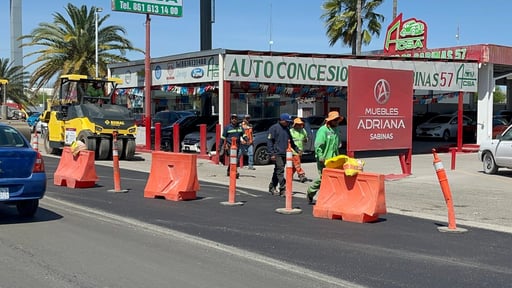 Debido a un programa de mejoramiento vial denominado “Tren de bacheo”, por trabajos de recarpeteo sobre la carretera Federal 57, en un tramo que abarca