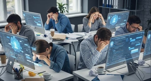 Una estudio de la Universidad de Harvard expone que la supervisión constante de múltiples sistemas de inteligencia artificial provoca sobrecarga mental