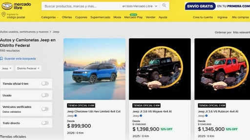 Stellantis y MercadoLibre transforman la compra de autos nuevos al integrar marcas como Jeep, RAM y Peugeot en una plataforma digital en México actualidad