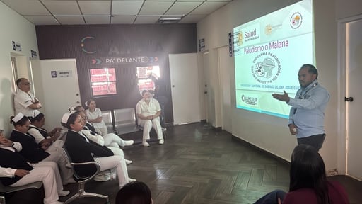 Capacitación en el Centro de Salud con Hospital Sabinas refuerza prevención del paludismo, fortaleciendo vigilancia epidemiológica y acciones médicas