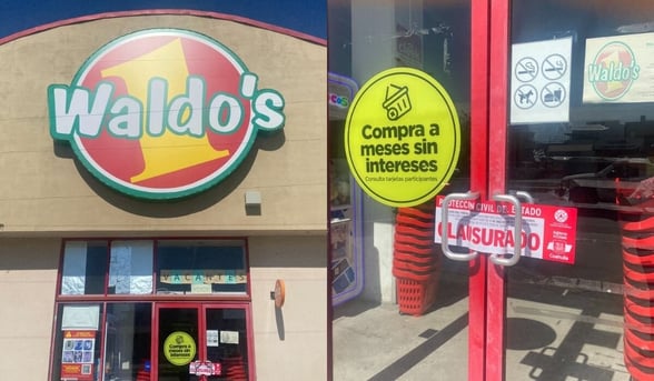 SEGURIDAD Protección Civil clausura tres tiendas Waldo's en Torreón por carecer del plan de contingencia estatal obligatorio.  La titular de la dependencia, Claudia