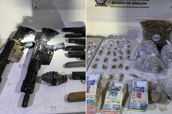SEGURIDAD Una nueva revisión sorpresa en el Centro Penitenciario de Culiacán dejó al descubierto armas de alto poder, una granada, drogas, celulares y dinero