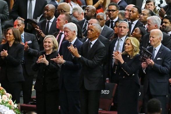 JESSE JACKSON Los expresidentes Barack Obama, Bill Clinton y Joe Biden asistieron este viernes al acto público fúnebre de Jesse Jackson, líder histórico