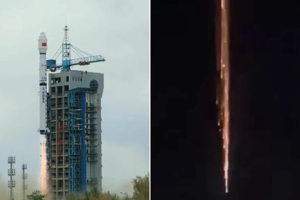 COHETE CHINO Restos de un cohete chino iluminaron el cielo de la Patagonia, generando asombro entre pobladores que presenciaron un fenómeno visible en varias