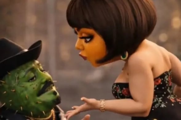  NODAL Y ÁNGELA Una frutinovela inspirada en Christian Nodal y Ángela Aguilar se viralizó en TikTok tras la polémica generada por el estreno del tema “Un Vals”.  Usuarios