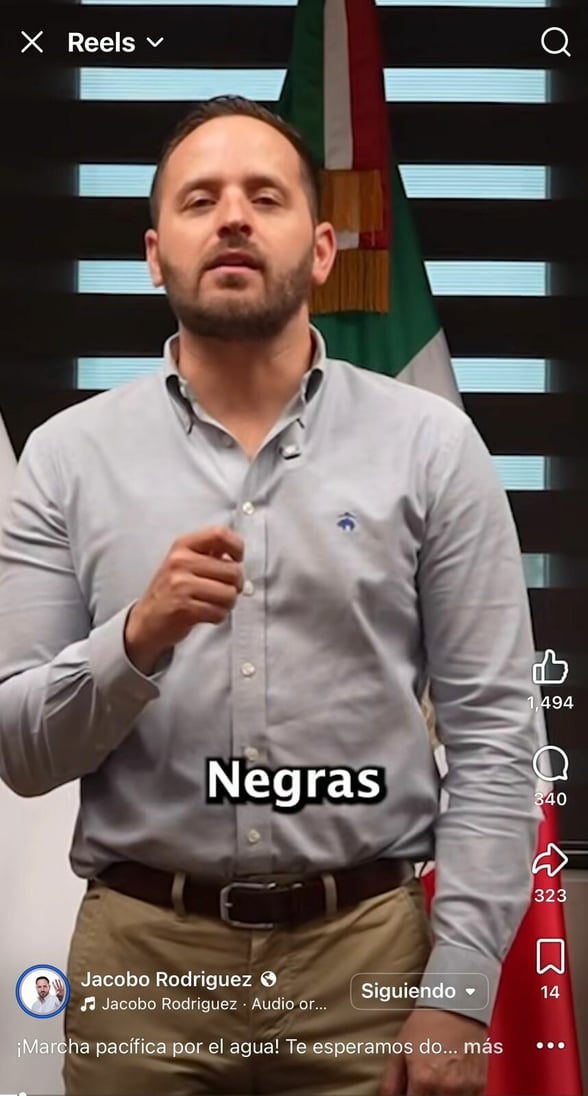LLAMAN A MOVILIZACIÓN EN PN PARA EXIGIR MEJOR SERVICIO DE AGUA El presidente municipal de Piedras Negras, Carlos Jacobo Rodríguez, convocó mediante un comunicado en redes sociales a una marcha pacífica este domingo