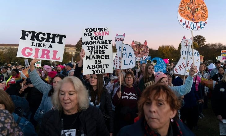 Elecciones Estados Unidos 2024: Miles de mujeres exigen despenalización del aborto; apoyan propuesta de Harris