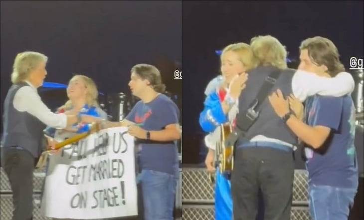 Paul McCartney ayuda a pareja a comprometerse en el Estadio BBVA de Rayados