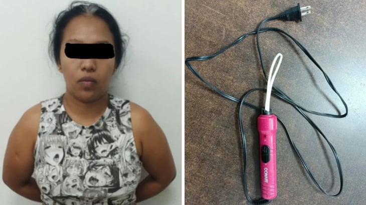 Detienen a mujer por golpear a hija con cable de rizadora en Nuevo León