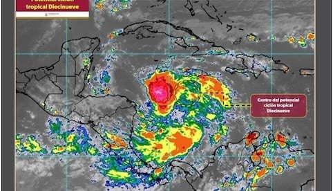 Se forma potencial Ciclón Tropical Diecinueve en el Caribe