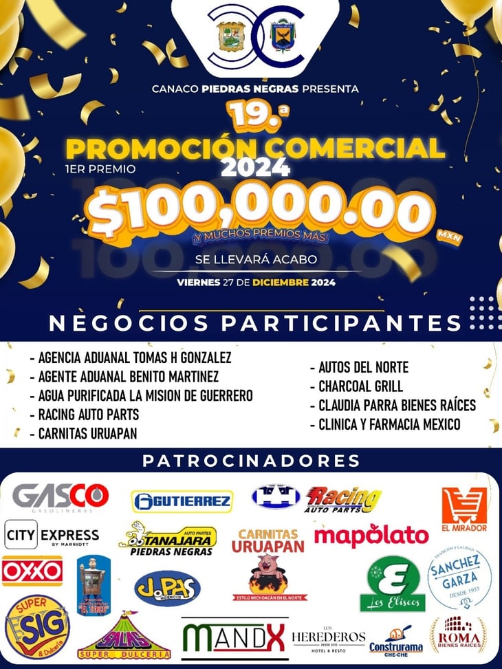 Inicia la campaña comercial por parte de CANACO con rifa de premios