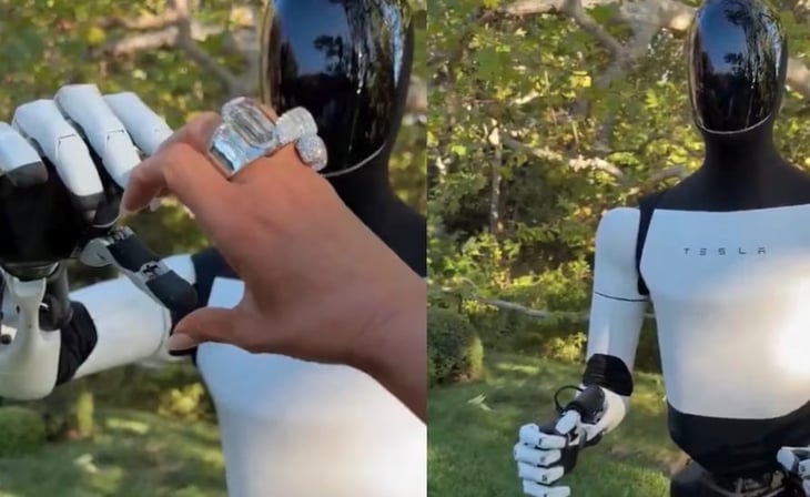 Kim Kardashian presume en redes su “nuevo amigo”, el robot Tesla Omptimus