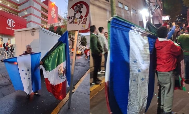 Banderas de Honduras, el gran negocio en el estadio Nemesio Díez previo al partido de México 