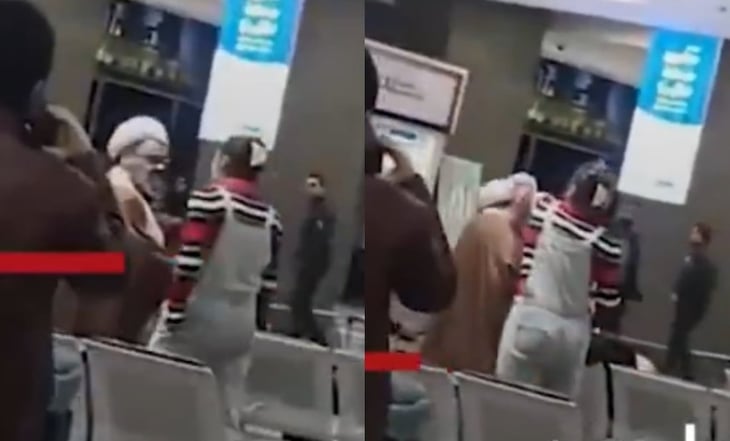 VIDEO: Mujer iraní arrebata turbante a clérigo y lo usa como velo