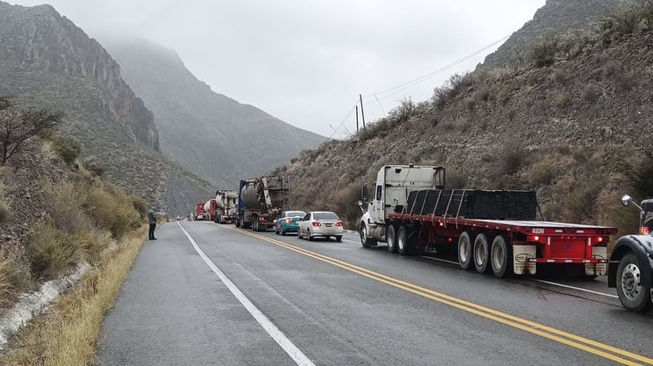 Cierre temporal de la 'Muralla' en la carretera Monclova-Saltillo 