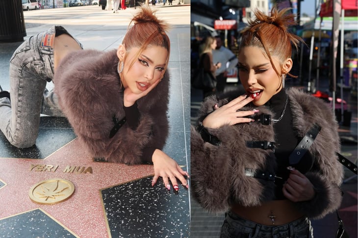 Yeri Mua sorprende con su estrella en el Paseo de la Fama de Hollywood