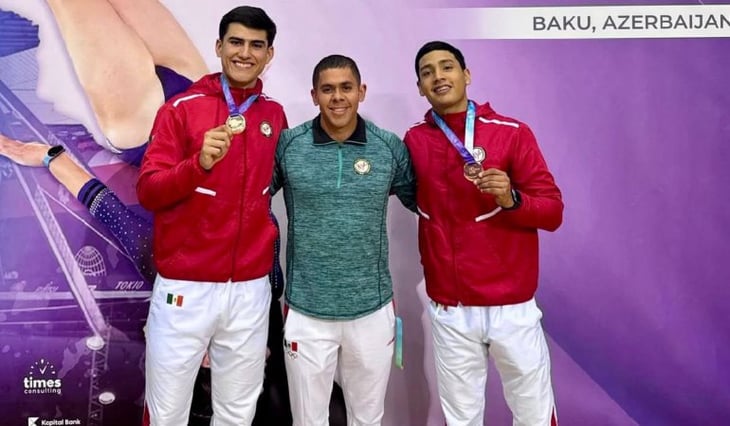 ¡Medalla histórica! Donovan Guevara y Aldo Zúñiga ganan bronce en la Copa del Mundo de Gimnasia de Trampolín