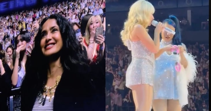 Salma Hayek es “arrestada” en concierto de Sabrina Carpenter en Londres