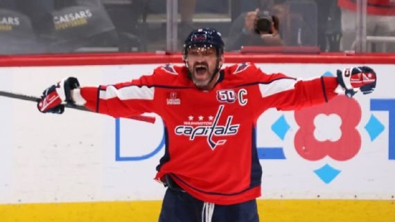 Ovechkin iguala récord de 894 goles de Gretzky en la NHL