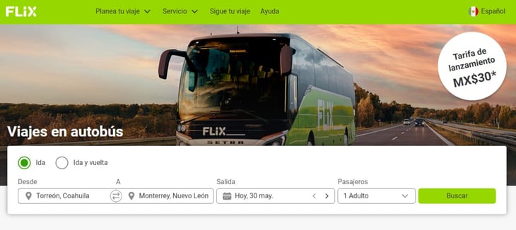 ¿Viajar de Torreón a Monterrey por ? ¡Es real!