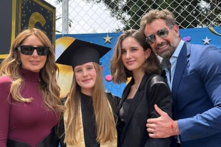 Geraldine Bazán y Gabriel Soto se reúnen en evento familiar