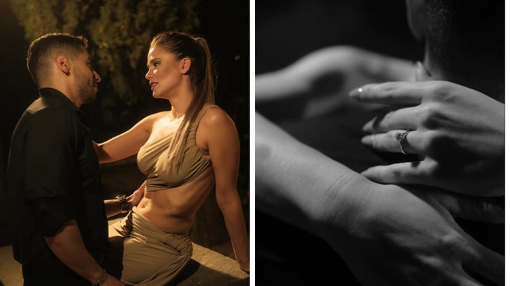 Alex Perea se compromete con Raquel Alcalá en Roma