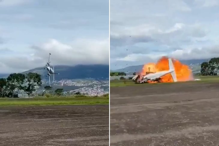Terrible accidente aéreo deja 2 muertos tras fuerte explosión en Venezuela