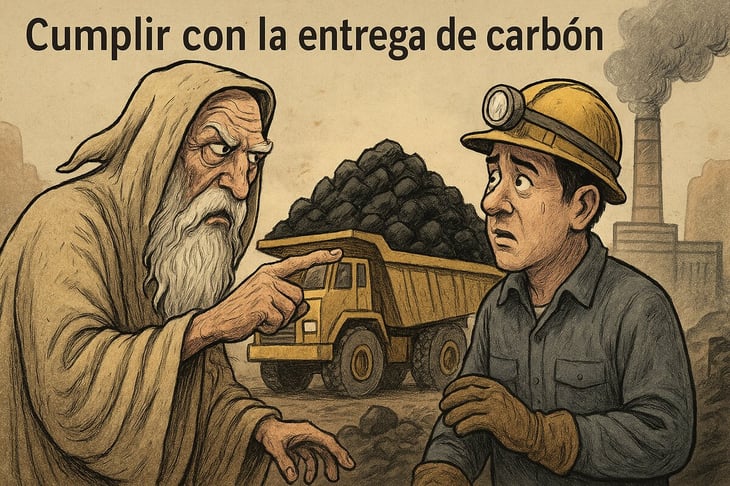 Caricatura editorial - Cronos exige cumplir la entrega