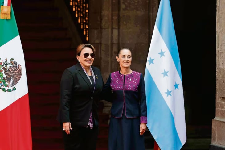 Sheinbaum recibe a Xiomara Castro; acuerdan reforzar cooperación