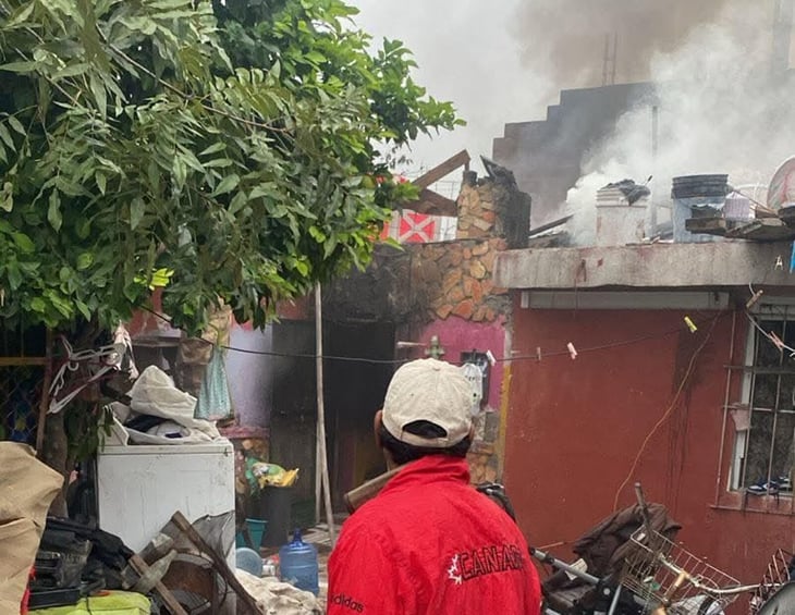 Corto circuito provoca incendio en casa de colonia Progreso Nueva Rosita
