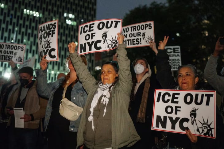 Arrestos en protesta contra ICE en el Bajo Manhattan