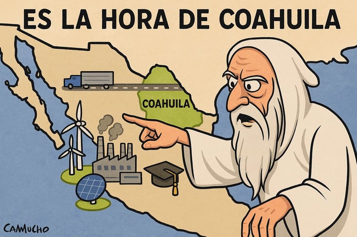 Caricatura editorial - La ruta del crecimiento comienza aquí