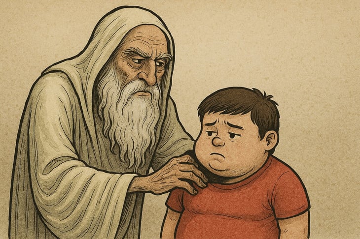 Caricatura editorial - Señales en la piel: la infancia en riesgo