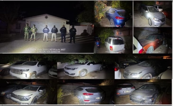 Aseguran 24 vehículos de células criminales en Sonora; 18 con reporte de robo en EE.UU.