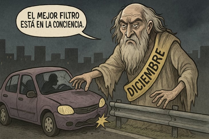 Caricatura editorial – Región Centro refuerza vigilancia ante alza de accidentes