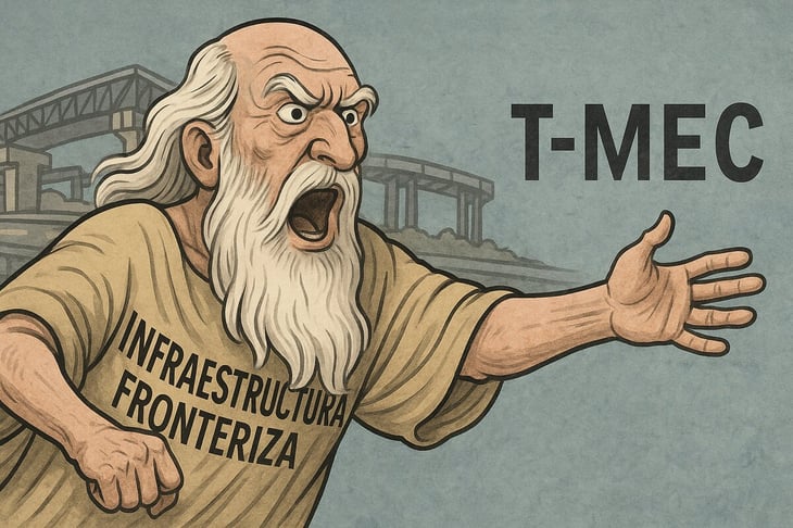 Caricatura editorial - Cronos reclama: sin infraestructura no hay competitividad