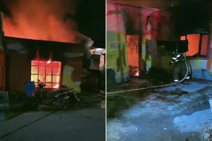 Veladora en altar a la Santa Muerte desata incendio en Parras, Coahuila
